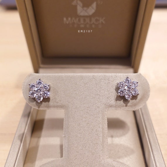 Orecchini A Perno Donna In Argento 925 Con Zirconi Cubici Rodiati – Eleganti E Lucidi, Regalo Perfetto