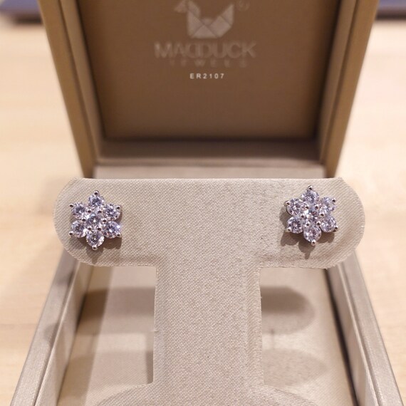 Orecchini A Perno Donna In Argento 925 Con Zirconi Cubici Rodiati – Eleganti E Lucidi, Regalo Perfetto