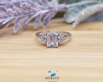 MAPPON REED ゆりえ　5本セット　ロレー重め 5x7 Mm. Emerald Cut Cubic Zirconia / Sterling Silver 925