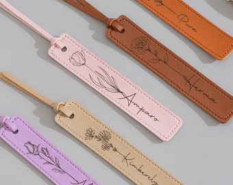 Personalized Leather Bookmark,Custom Name Bookmark,Gifts for Readers,Bridesmaid Gift,Wedding Gift