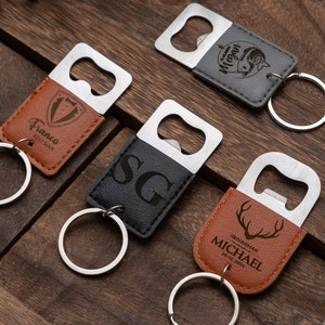 Custom Bottle Opener,Engraved Keychain,Groomsmen Gift,Wedding Party Favors,Birthday Gift,Gift for Dad