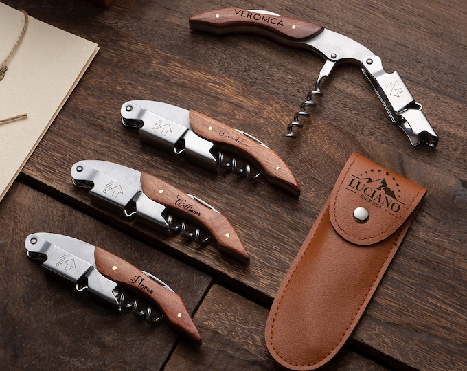 Custom Wine Opener Engraved,Custom Wine Opener,Wedding Favor,Groomsmen Gift,Wedding Opener,Birthday Gift Men,Employee Gifts,Party Gifts