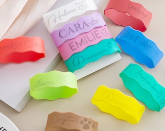 Custom Engraved Silicone Cup Sleeves,Personalized Bottle Bands