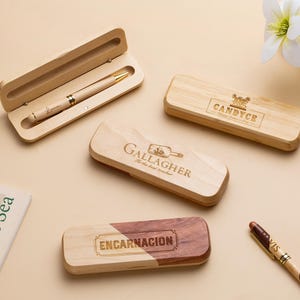 Custom Wood Pen Set,Personalised Wooden Pen,Wooden Pen Box,Pen with Name,Groomsmen Gift,Back to School,Graduation Gift,Wedding Gift