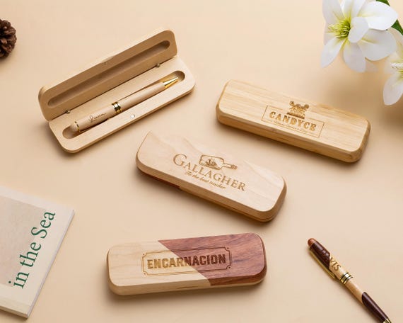 Custom Wood Pen Set,Personalised Wooden Pen,Wooden Pen Box,Pen with Name,Groomsmen Gift,Back to School,Graduation Gift,Wedding Gift