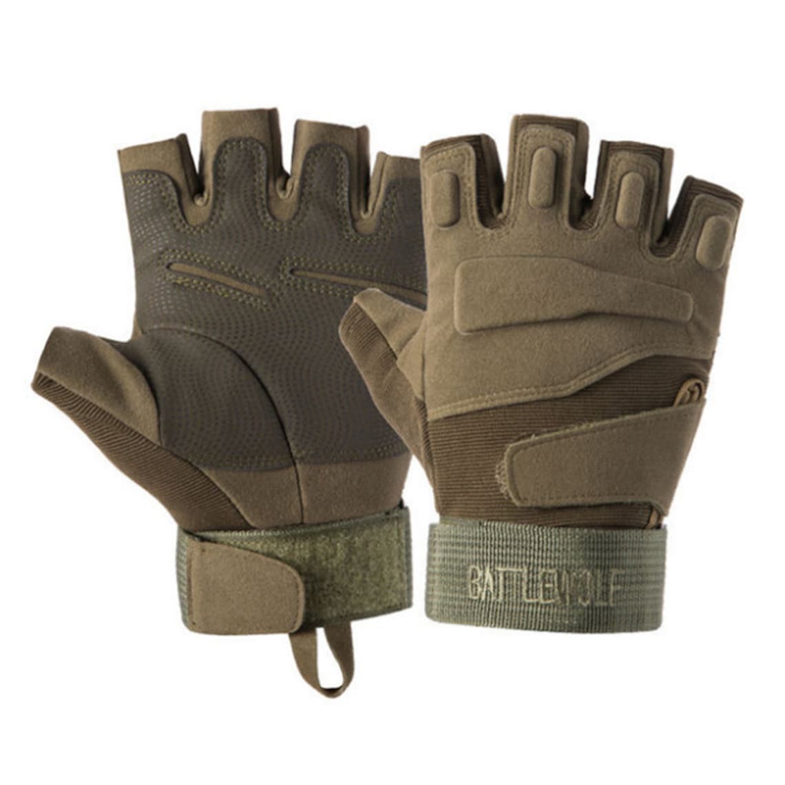 Army Tactical Fingerless Gloves Men Antiskid Half Finger Etsy