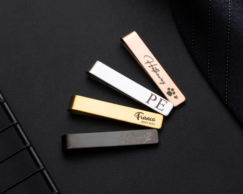 Gift for Groom,
personalized tie clip,
company gifts,
custom tie bar,
birthday gift men,
Wedding Party Favors,