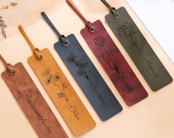 Personalized Leather Bookmark,Custom Name Bookmark,Gifts for readers,Gift for Book Lovers,bookmark for her,Bridesmaid gift,Wedding gift