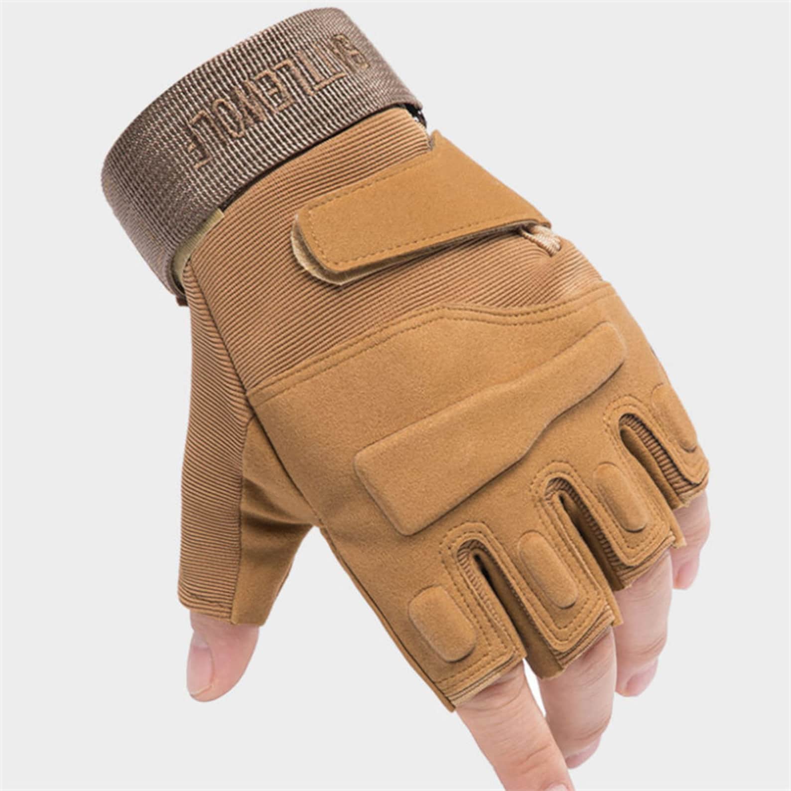 Army Tactical Fingerless Gloves Men Antiskid Half Finger Etsy