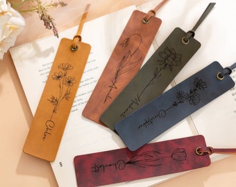 Personalized Leather Bookmark,Custom Name Bookmark,Gifts for readers,Gift for Book Lovers,bookmark for her,Bridesmaid gift,Wedding gift