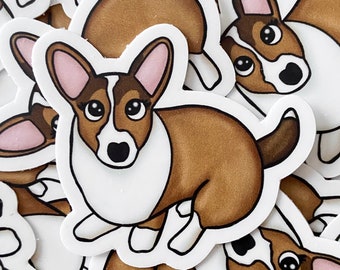 Cardigan Corgi - Die Cut Sticker