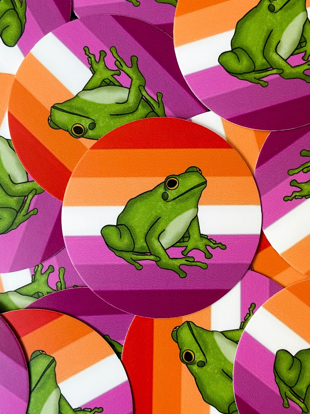 Lesbian Pride Frog Sticker Die Cut / Waterproof - Etsy