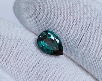 Teal sapphire stone Pear cut teal sapphire, top color teal sapphire Bluish green teal sapphire 10x7 mm teal sapphire Lab grown teal sapphire