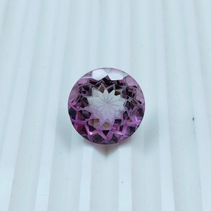 Rose de France Amethyst Stone, Round cut amethyst stone, Net cut rose de France, Faceted amethyst 15 mm Round amethyst Pink amethyst