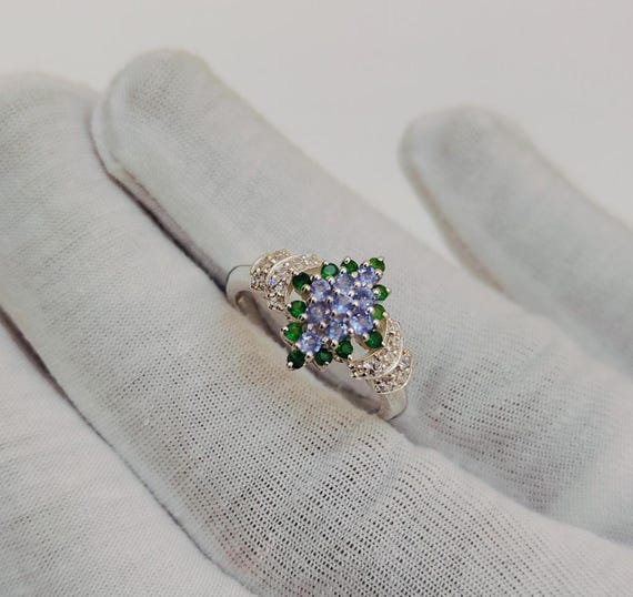 Tsavorite Tanzanite Jewelry Design Natural Tanzanite Tsavorite