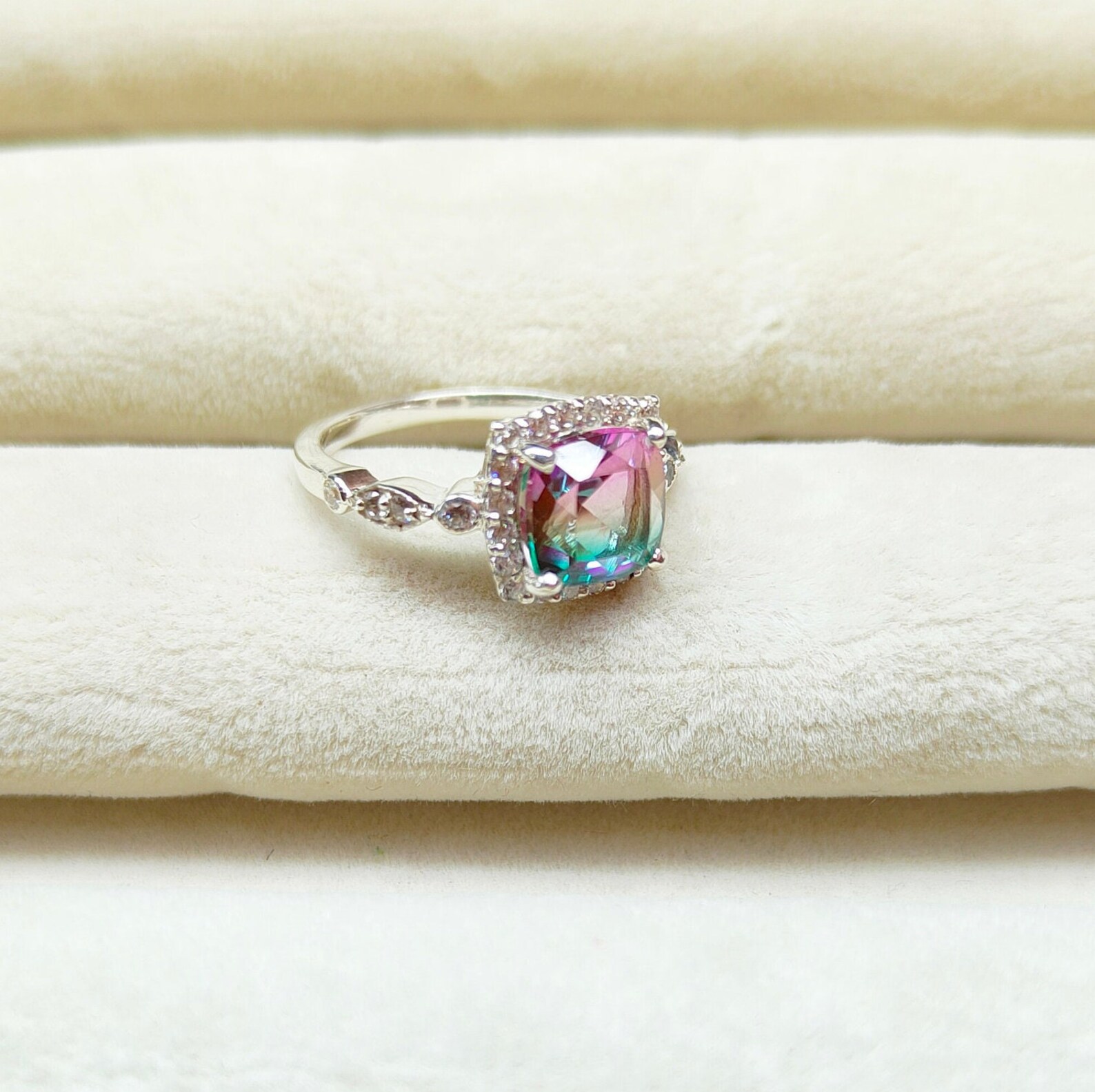 Watermelon Quartz Rings Watermelon Tourmaline Ring, 925 Sterling Silver Ring Tourmaline Doublet ...