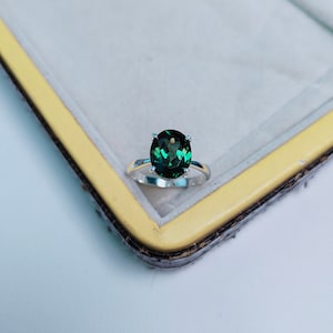 Blautürkis Saphir Ring, Blaugrün Saphir Ring, 925 Sterling Silber Ring, Blaugrün Saphir Ring, blaugrün Saphir Ring
