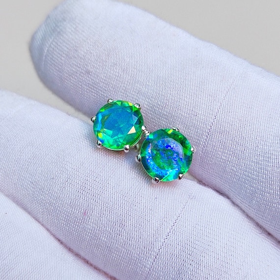Peacock quartz earrings deals