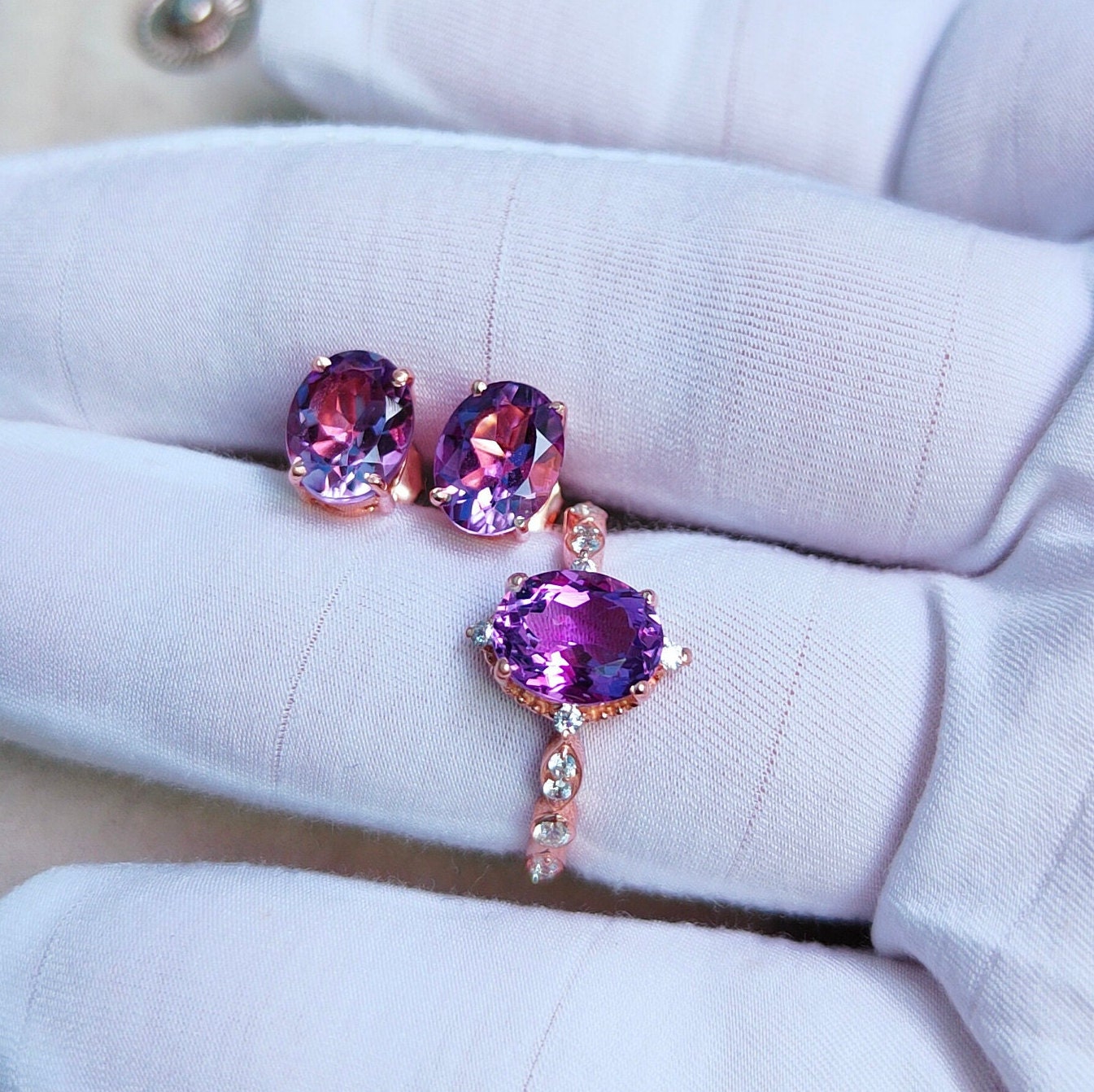 Rose de france earrings deals