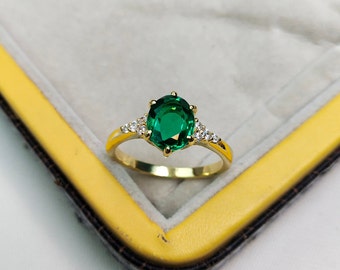 Aaa Emerald Ring | Etsy