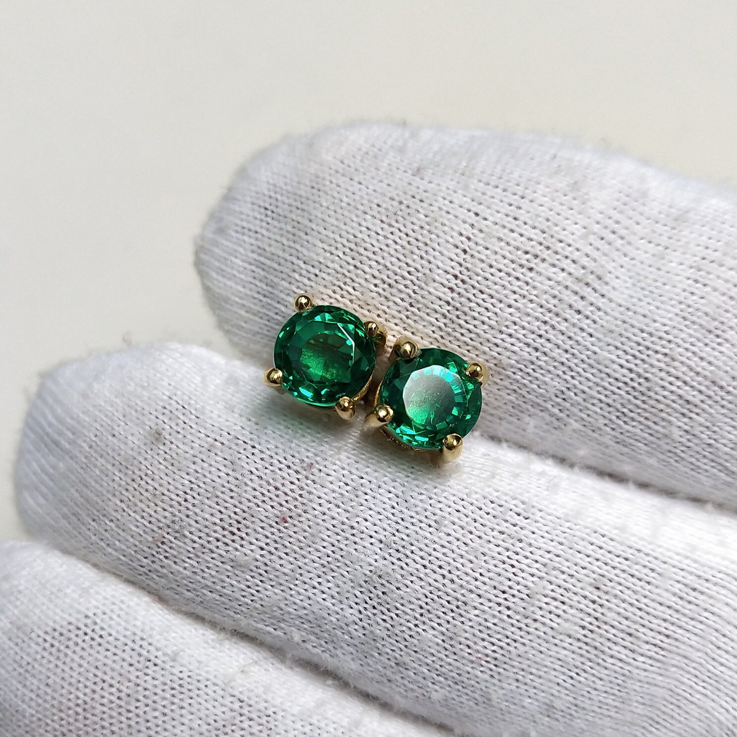 Lab created emerald earrings outlet