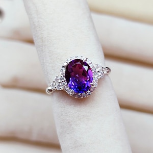 color change sapphire ring, 925 sterling silver ring, lab created sapphire ring, blue purple Bi color sapphire ring, sapphire silver ring