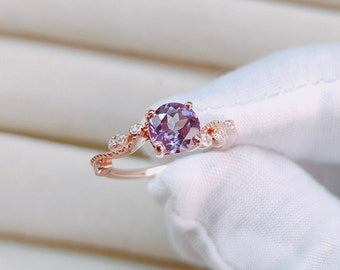 アレキサンドライトリング、925スターリングシルバーリング
