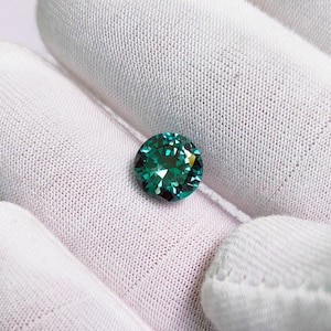 Teal sapphire stone 6 to 10 mm teal sapphire stone, Round cut teal sapphire, Bluish green teal sapphire, Lab grown teal sapphire