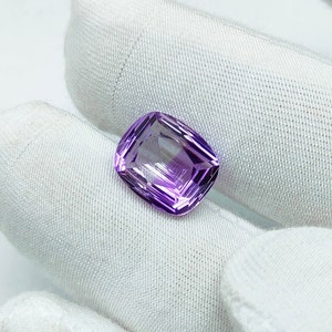 Bi color Rose De France Amethyst Stone, Cushion rose de france stone Amethyst, 12x10 mm Cushion rose de France amethyst and Pink amethyst