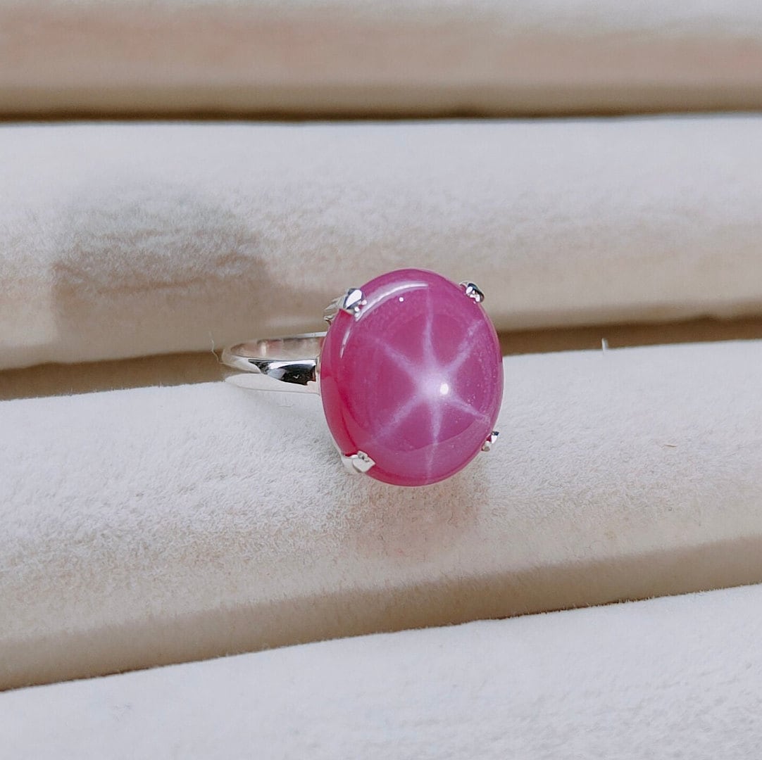 GEM'S BALLET Gemstone Cocktail Ring Lab Blue Lindy Star Sapphire Halo  Engagement Rings in 925 Sterling Silver Gift For Her - AliExpress