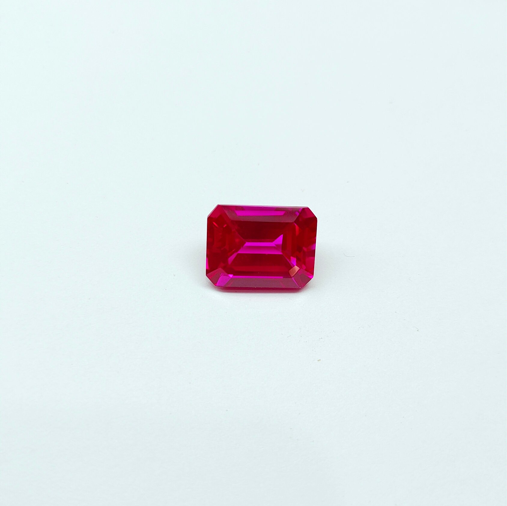 Polygon Cut Ruby Ruby Stone, Octagon Cut Ruby, 20x15 Mm Octagon Ruby Stone, Lab Created ...
