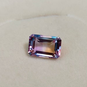 Natural Ametrine Stone 7.9 carat Ametrine stone Faceted Ametrine 15x10 mm Octagon cut Ametrines Bi color Ametrine Stone Jewelry Making Stone