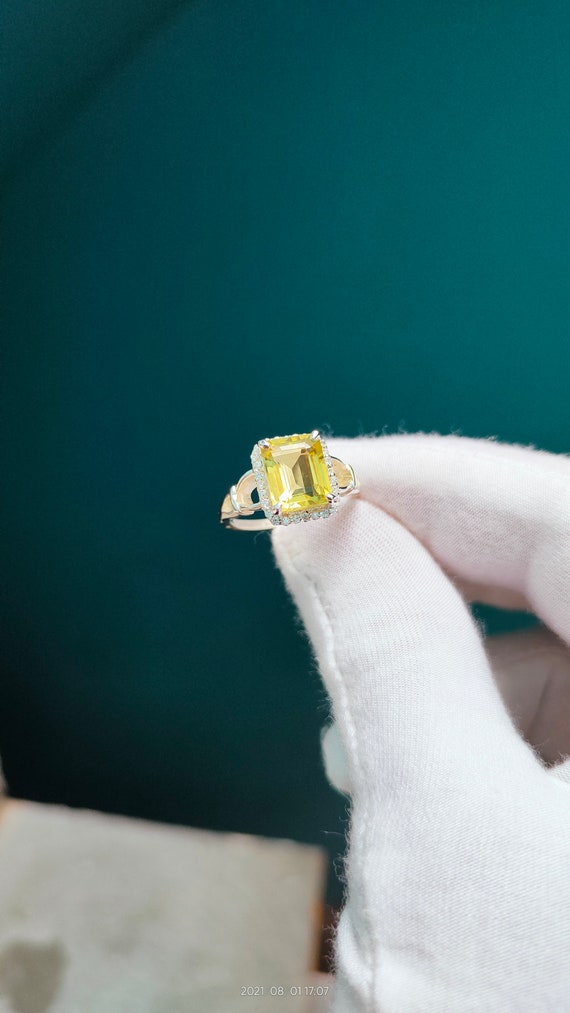Lab created outlet yellow sapphire ring