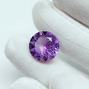 Rose de France Amethyst Stone, Round cut rose de France stone, Net cut rose de France, Faceted amethyst 16.5 mm Round amethyst Pink amethyst