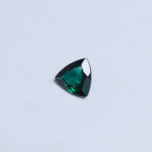 Teal sapphire stone, Trillion cut teal sapphire, Green teal sapphire, 10 mm Trillion teal sapphire, Lab grown teal sapphire