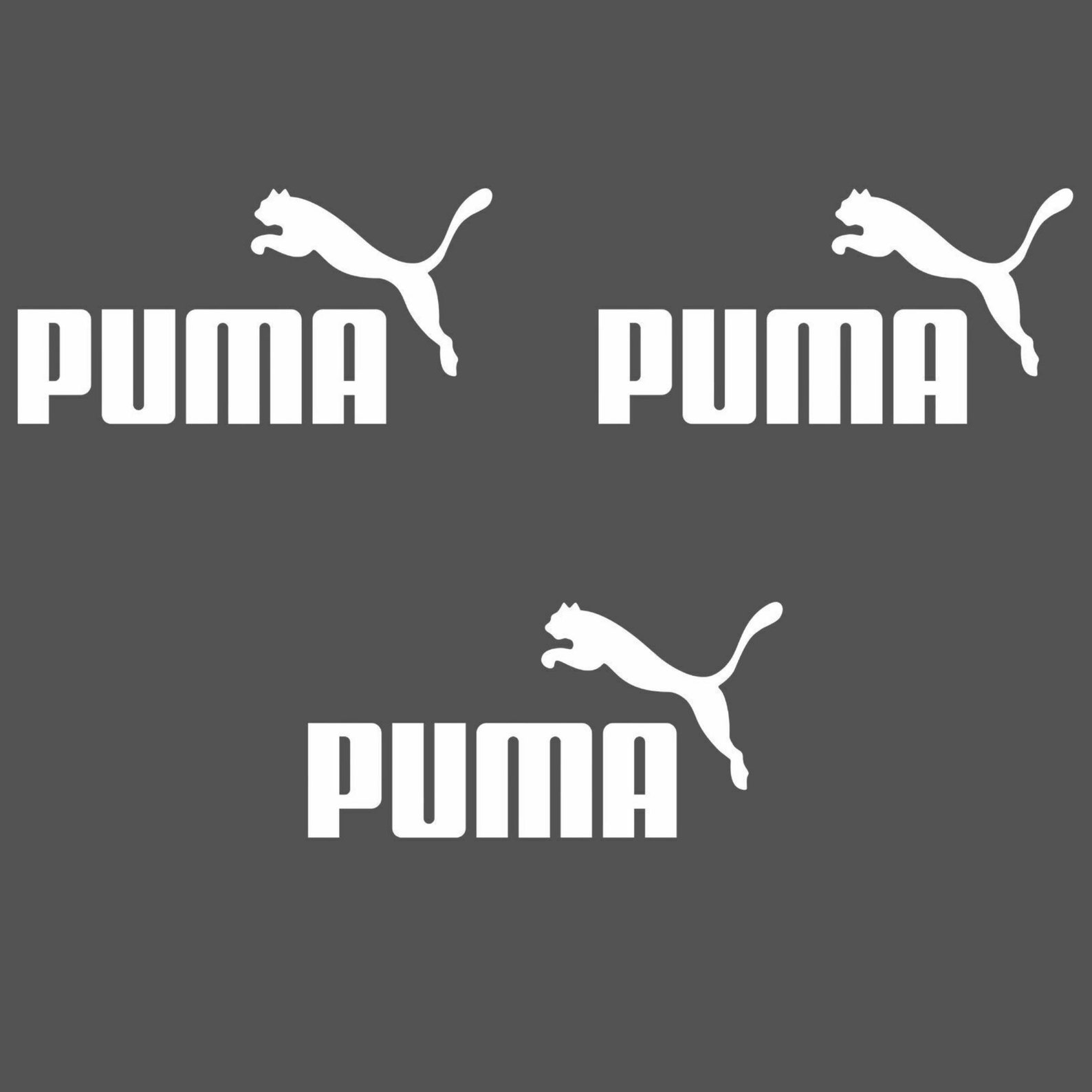 3 Puma Logo Iron On t shirt Vinyl Heat Transfer White Tags | Etsy