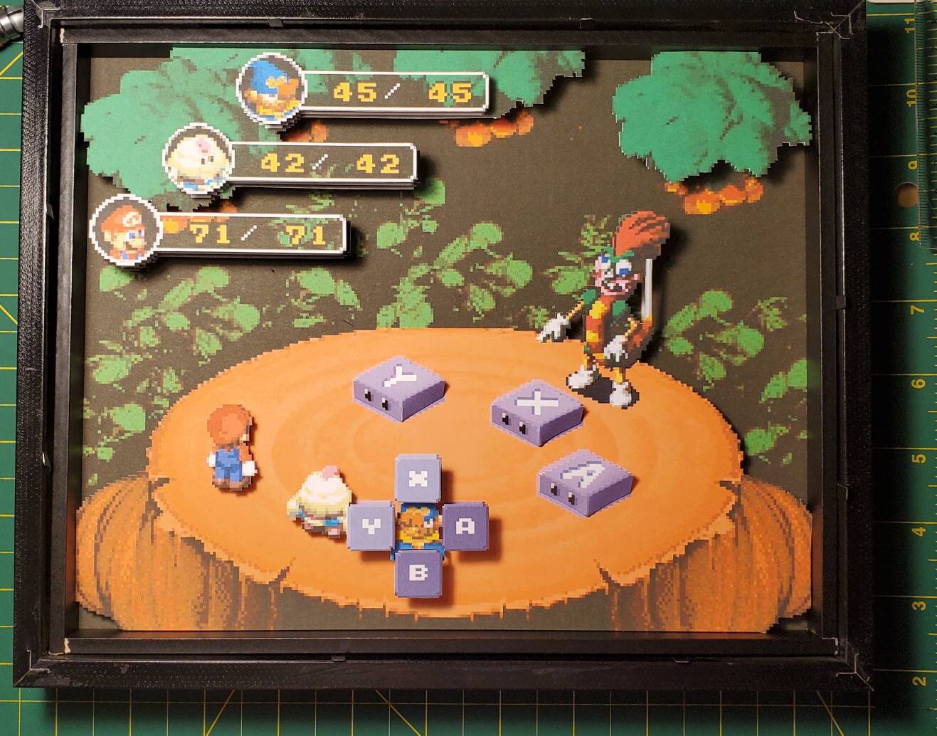 Super Mario Rpg Bowyer Boss Fight Shadow Box Art Etsy