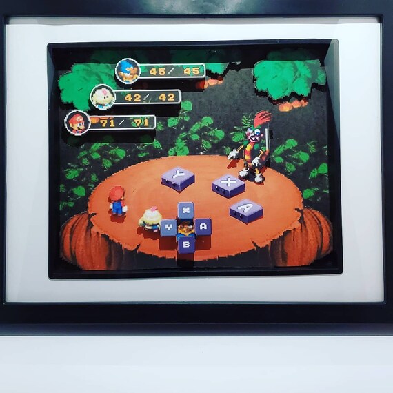 Super Mario Rpg Bowyer Boss Fight Shadow Box Art Etsy