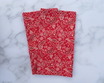 Red Bandana Print Napkins