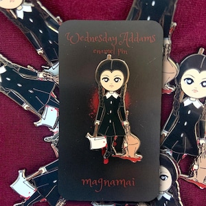 Gothic Girl Enamel Pin - Little Girl Pin - Scary Girl Pin - Horror Pin -  Lapel Pin - Hard Enamel Pin