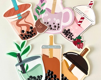 Boba Melk Thee Vinyl Stickers - Boba Sticker - Scrapbook Sticker - Bullet Journal Sticker - Stationary - Craft - Laptop Sticker