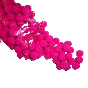 Pompons 150pcs rosa chocante bolas de pom pon de feltro misto 1/2&quot; 15mm