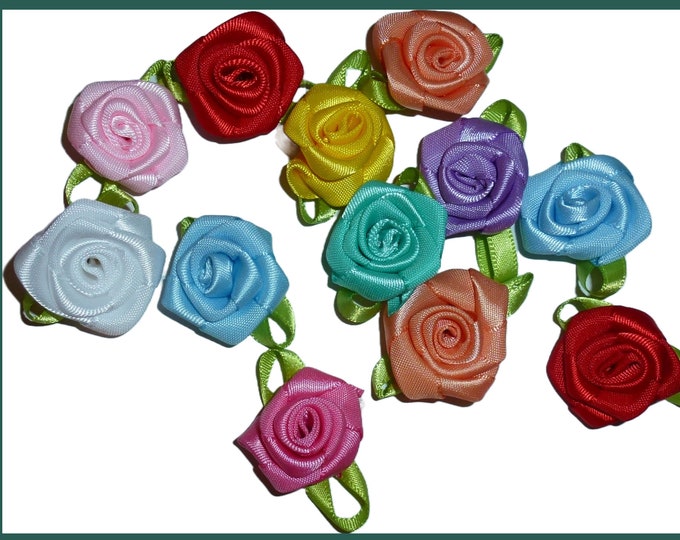Double Face Satin Ribbon Roses 2 Inches. Choose Your Color. Pink Roses ...