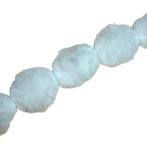 1 yard white snowball pom pom sewing trim faux fur