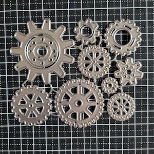 Steampunk clock clog gears wheels metal cutting dies die cut