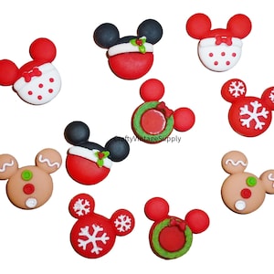 Micky Weihnachten 10 Reißnägel Reißnägel Magnete Knöpfe Cabochon Flachboden