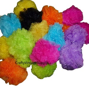 Tulle pom pom balls 50-100 pcs mixed colors 3&quot; fluffy poms party decorations