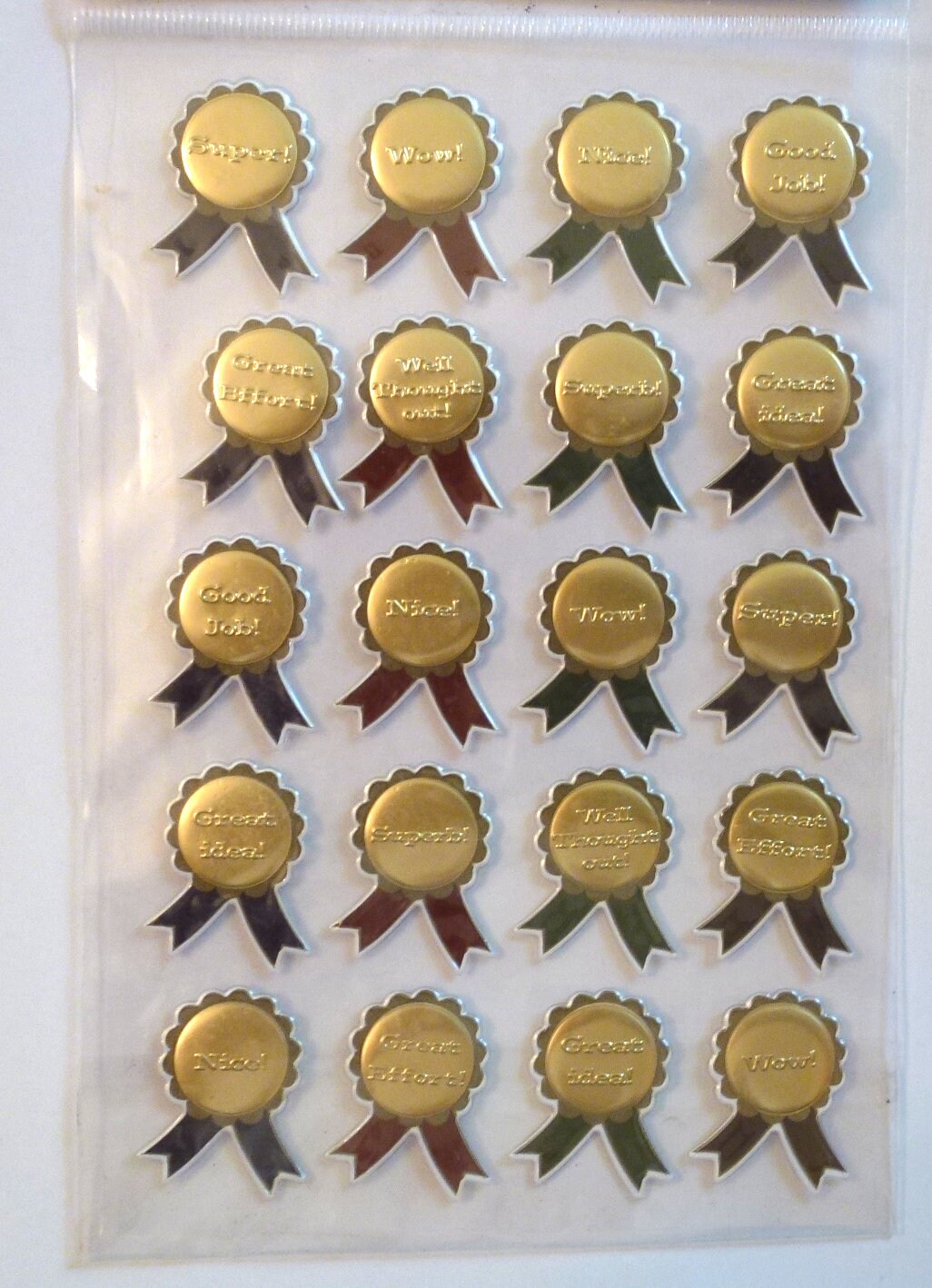 Star Student School Days Gold Ribbon Encouragement Assorted 20 Piece ...
