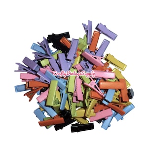 Bonbonfarbene Alligator Haarspangen rechteck clip 20 mm