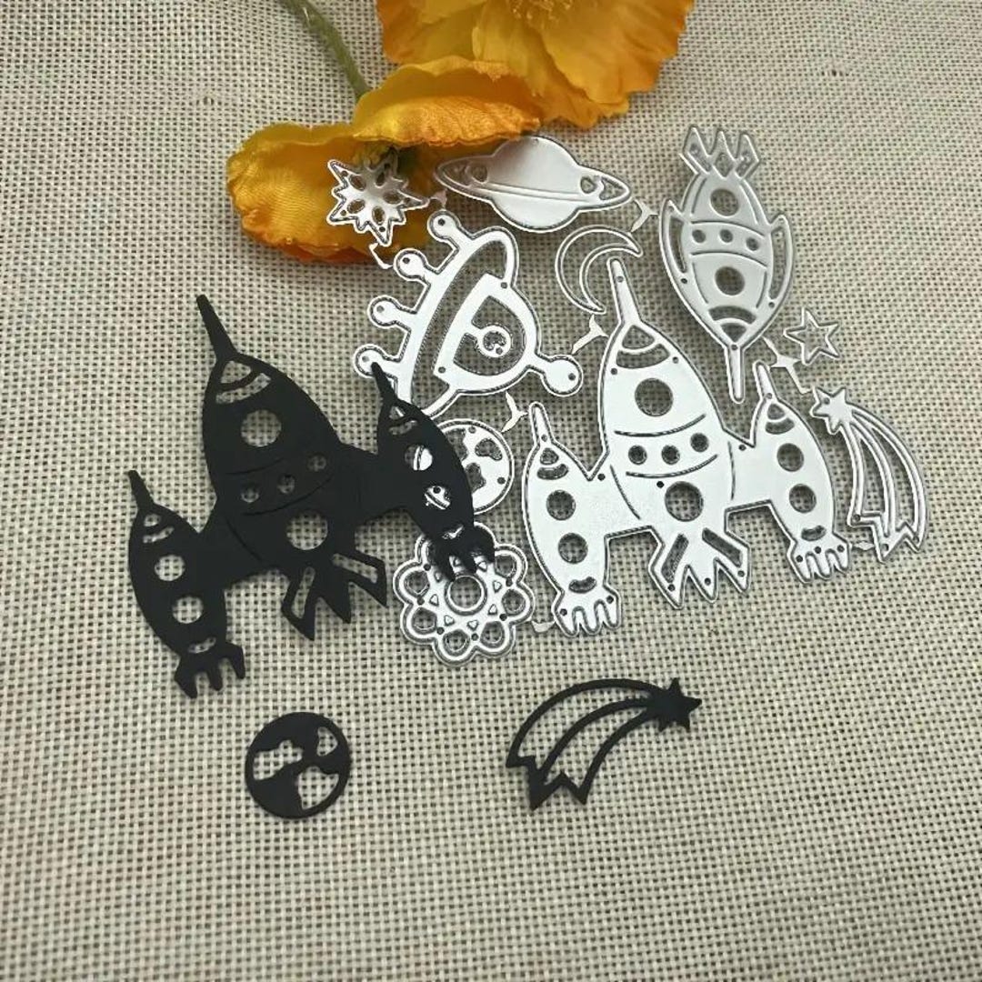 Rocket Ship Spacecraft Planets Metal Craft Die Cut Cutting Paper ...